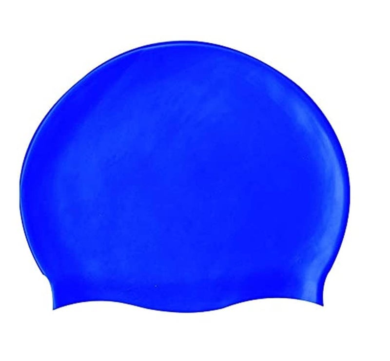 Spiro Silicone Swimming Cap - Appropriate for Long & Short Hair, Cover Head to Keep Hair Dry, Waterproof Swim Caps, Comfortable (Color : Multicolor/Blue) (Style : Solid) (Model : KK Konex) - Image 2