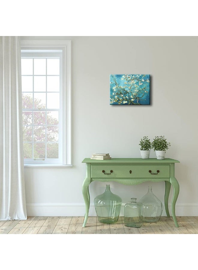 Pyradecor Modern Almond Blossom Famous Oil Paintings Reproduction Canvas Prints by Van Gogh Floral Pictures on Canvas Wall Art for Bedroom Home Office Decorations - Image 4