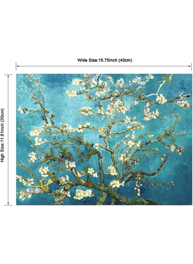Pyradecor Modern Almond Blossom Famous Oil Paintings Reproduction Canvas Prints by Van Gogh Floral Pictures on Canvas Wall Art for Bedroom Home Office Decorations - Image 5
