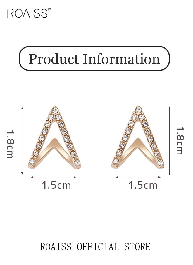 roaiss - Women Earrings Stylish Design Simple and Versatile Highlight Personal Temperament and Charm Small Earrings - Image 1