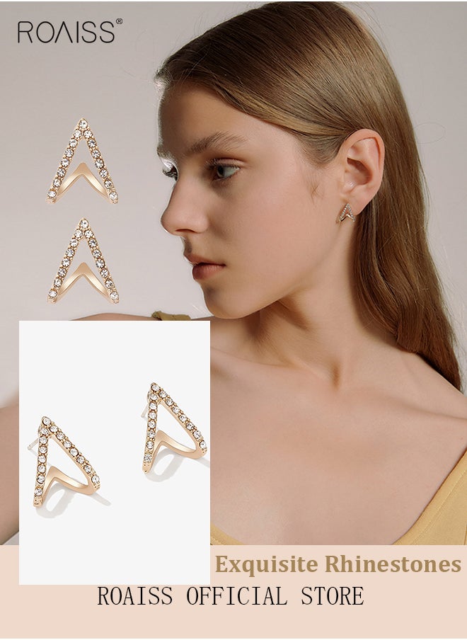 roaiss - Women Earrings Stylish Design Simple and Versatile Highlight Personal Temperament and Charm Small Earrings - Image 1