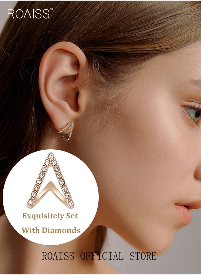 roaiss - Women Earrings Stylish Design Simple and Versatile Highlight Personal Temperament and Charm Small Earrings - Image 1
