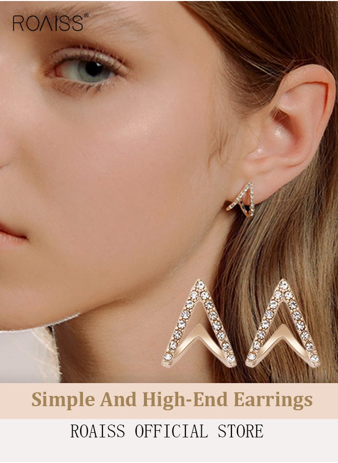 roaiss - Women Earrings Stylish Design Simple and Versatile Highlight Personal Temperament and Charm Small Earrings - Image 1