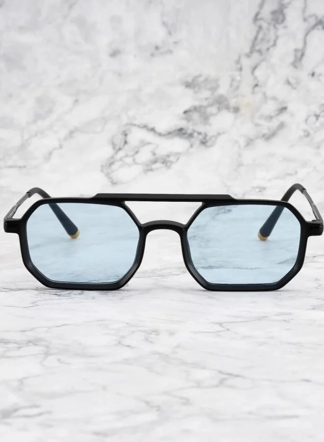 Explicit Poets Explicit Poets Unisex RICHARD Matt Black - Blue Stylish Sunglasses, 40EP1