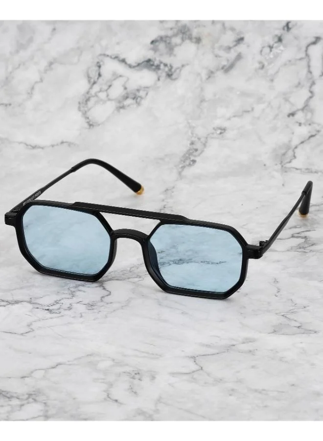 Explicit Poets Explicit Poets Unisex RICHARD Matt Black - Blue Stylish Sunglasses, 40EP1