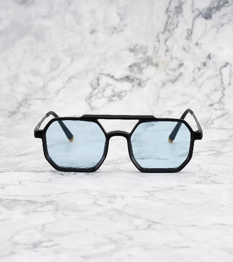 Explicit Poets Explicit Poets Unisex RICHARD Matt Black - Blue Stylish Sunglasses, 40EP1