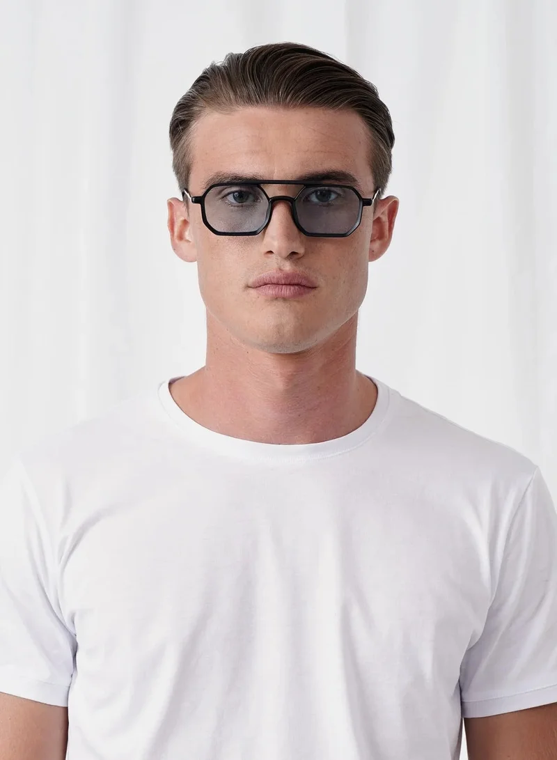 Explicit Poets Explicit Poets Unisex RICHARD Matt Black - Blue Stylish Sunglasses, 40EP1