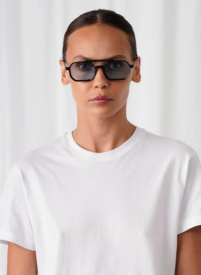 Explicit Poets Explicit Poets Unisex RICHARD Matt Black - Blue Stylish Sunglasses, 40EP1