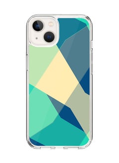 Classic Clear Case for Apple iPhone 14 Hybrid Soft Case Flexible Edges Anti Drop TPU PC Gel Thin Transparent Cover [ Designed for Apple iPhone 14 ] - Checkered Aqua
