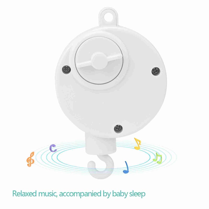 White Baby Crib Hanging Toy Mechanical Music Box Sweet Melody Relaxing Sleep Aid 0 36 Months - Image 3