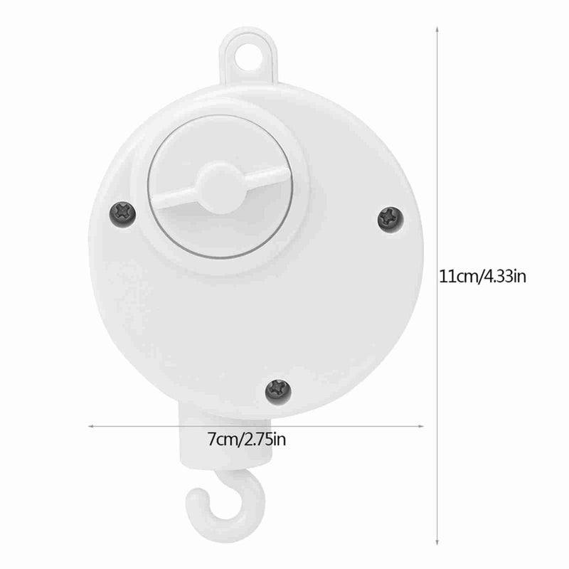 White Baby Crib Hanging Toy Mechanical Music Box Sweet Melody Relaxing Sleep Aid 0 36 Months - Image 4