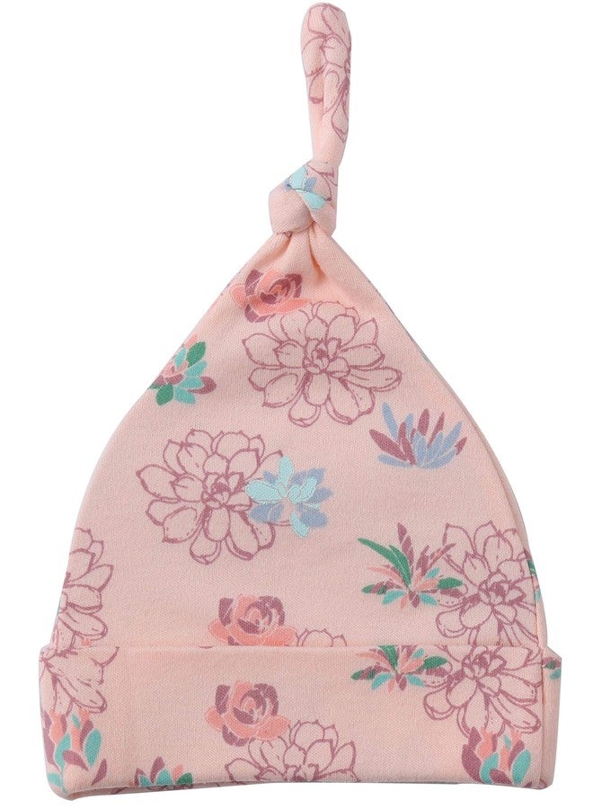 Asher and Olivia Baby Girls Footed Pajama Side Snap Footie Sleeper Blushing Flowers with Hat (6-9 Months) - Image 3