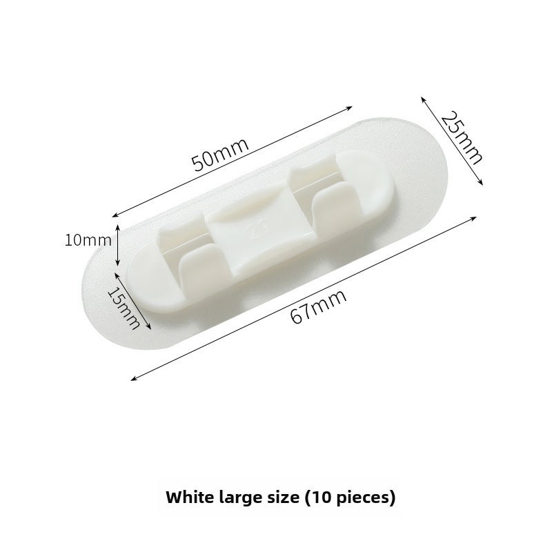 Self-Adhesive Cable Organizer Clips White large [10 Pack]] 