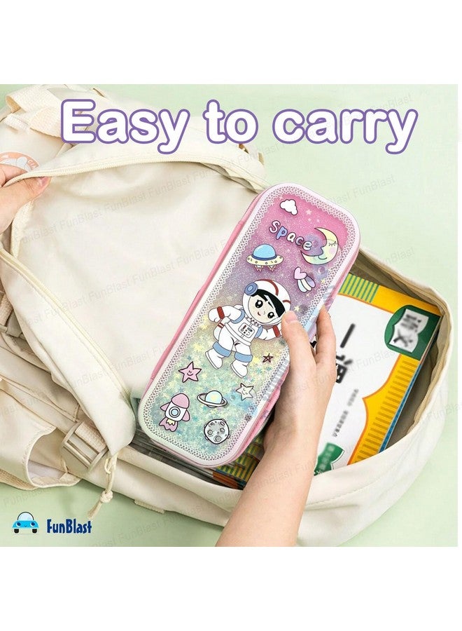 FunBlast Pencil Pouches - Pencil Case for Girls, Zipper Pencil Pouches for Kids, Pencil Pouches for Girls Stylish, Kids Pencil Box, Stationary Organizer Box, Return Gift for Kids (Multicolor) - Image 4