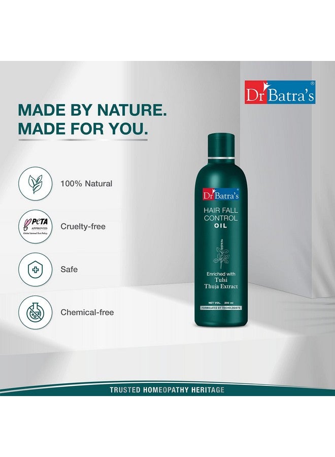Dr Batra's Hair Fall Control Oil- 200 ml | Hair oil for Hair Fall Control | Pack of 2 - Image 2