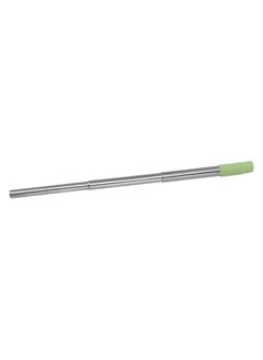Thoraya Collapsible Stainless Steel Drinking Straw Reusable Metal Straw with Cleaning Brush for Travel Work Green  - Image 4