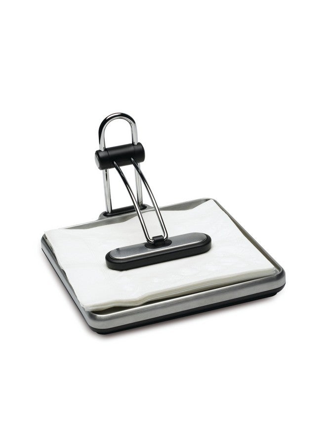 simplehuman simplehuman Quick Grip Napkin Holder, Stainless Steel, Brushed  - Image 2