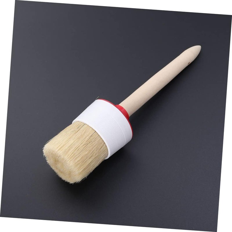 VICASKY 4 Pcs BBQ Brush Cleaning Brush Round Bristle Chalk Wooden - Image 4