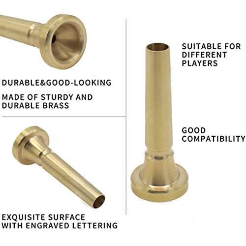Cheerock Gold Plated Brass Trumpet Bugle Horn with Bag & Gloves for Military Orchestra and Festival Performances - Image 4