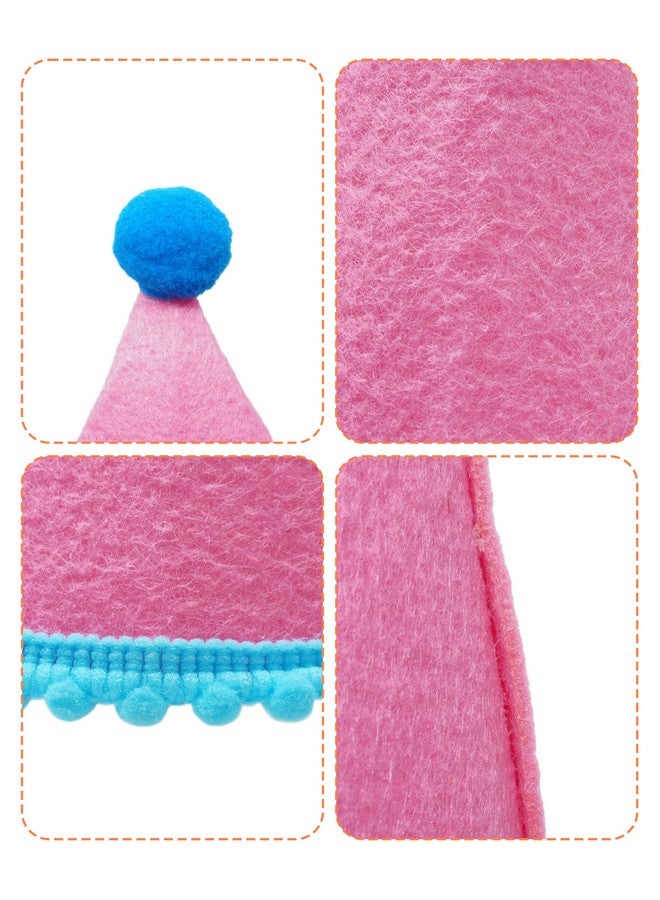 PET SHOW 10 Pack Mini Party Hats for Small Dog Birthday Stuffed Animals Dolls Puppy Cats Adjustable Holiday Hats Felt Pom Pom Headband Kitten Pet Grooming Costume Accessories - Image 3