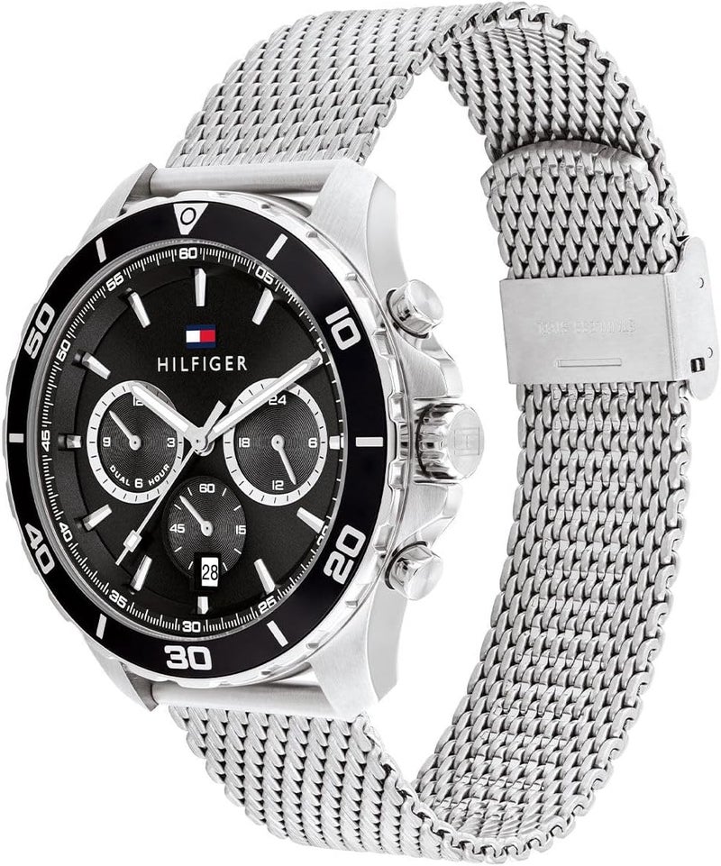 Tommy Hilfiger Men's Black Dial Stainless Steel Watch - Image 2