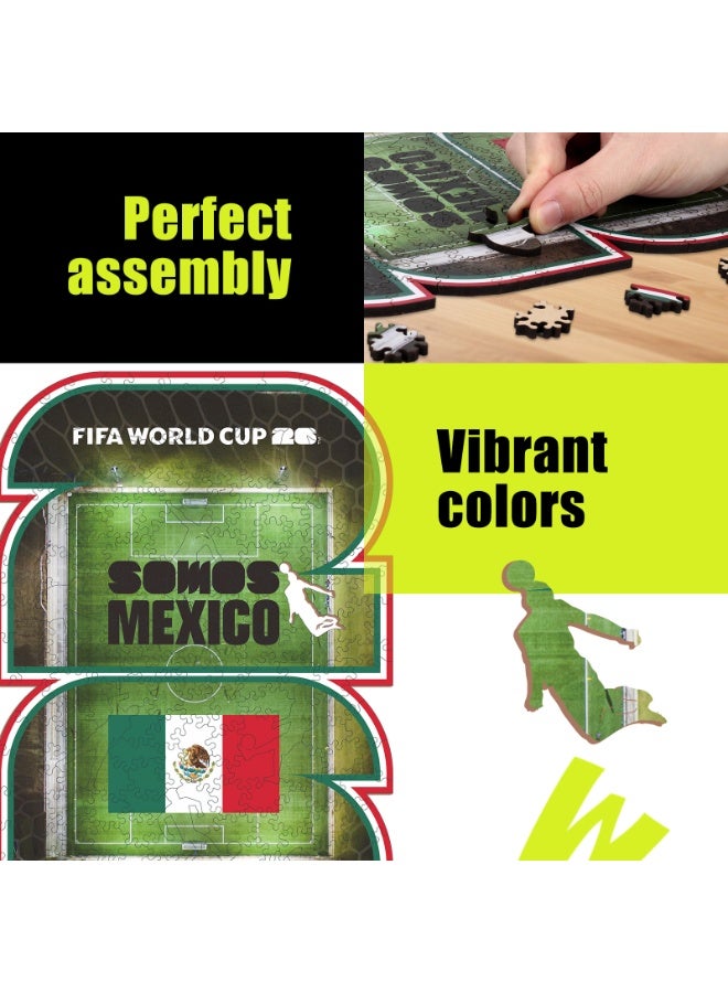 FIFA World Cup FIFA Official Licensed World Cup 2026 Logo Wooden Jigsaw Puzzle - 200 Pieces - Image 3
