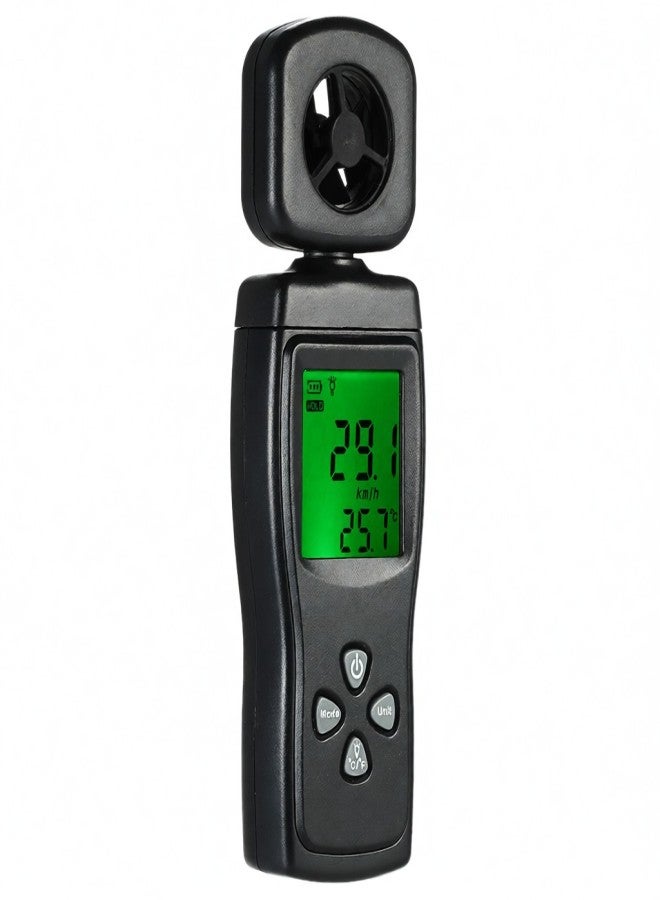 SMART SENSOR Mini Anemometer LCD Digital Wind Speed Meter Air Velocity Temperature Measuring with Backlight - Image 1
