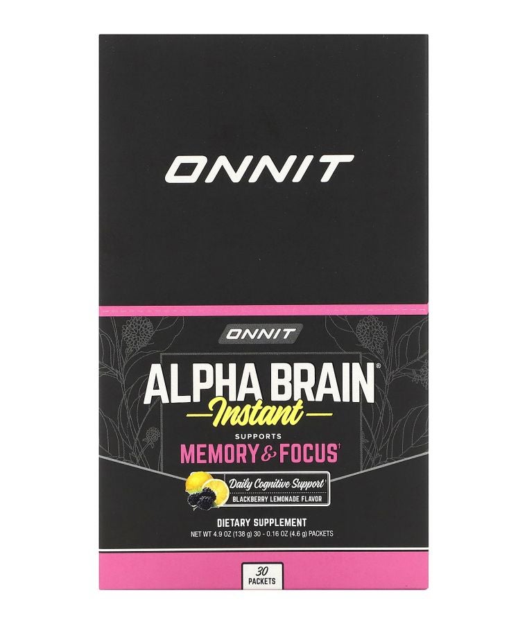 Onnit AlphaBRAIN Instant Memory & Focus Blackberry Lemonade  30 Packets 0.16 oz (4.6 g) Each