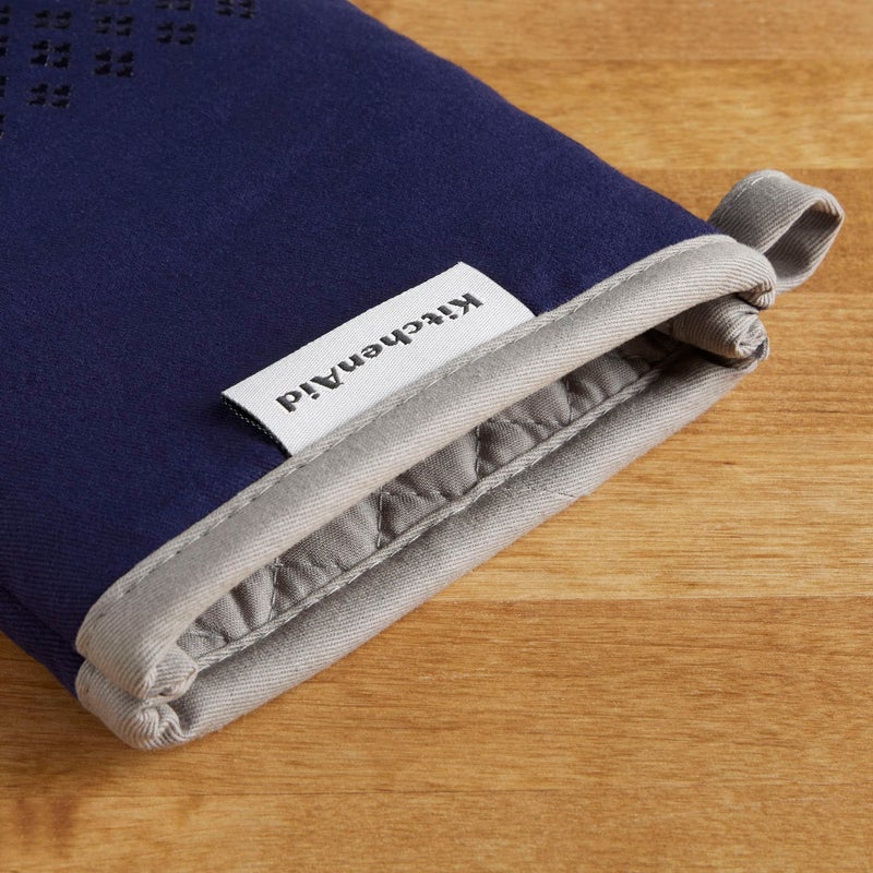 KitchenAid Asteroid Oven Mitt Set  Cobalt Blue 7""x12.5"" - Image 4