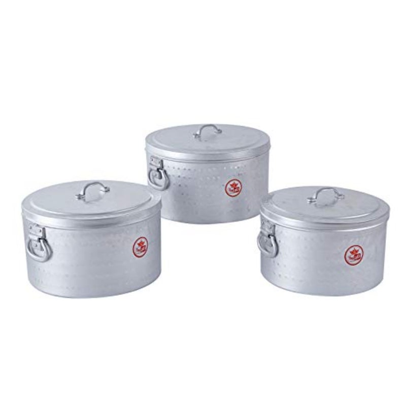 Mandi Biryani Aluminium Cooking Pot Set - 3 Pieces - Image 1