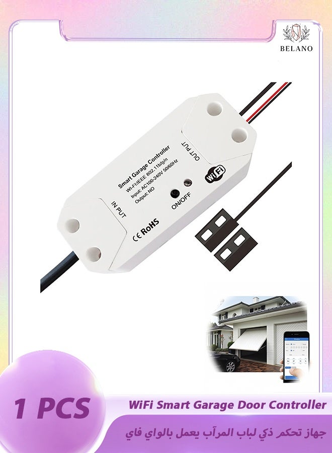 BELANO Smart WiFi 2.4G Smart Garage Door Opener Controller, Phone App Control, Compatible with Google Home - Image 1