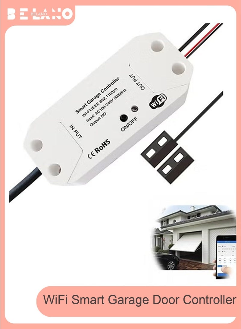 BELANO Smart WiFi 2.4G Smart Garage Door Opener Controller, Phone App Control, Compatible with Google Home - Image 1