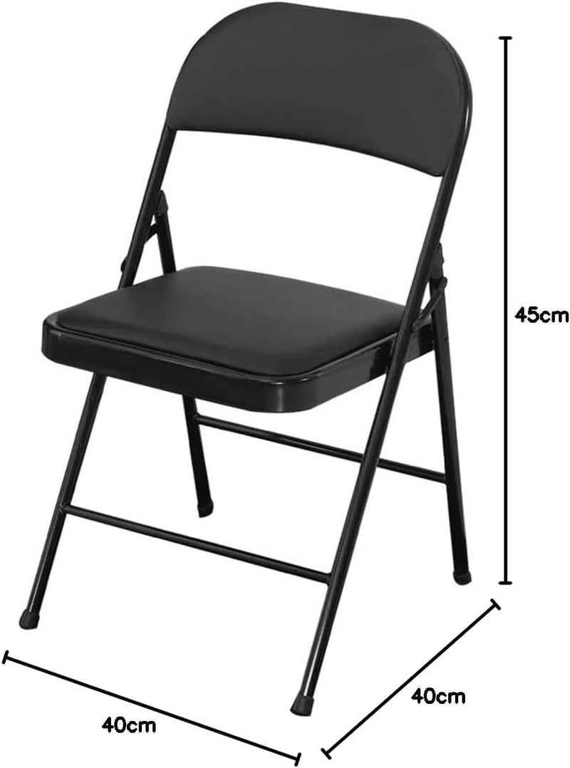 Harmony Home Foldable Multipurpose Chair – Portable & Lightweight with Soft Padded Seat, Ideal for Home, Dining, Office, Outdoor, Camping & Fishing – Black - Image 2