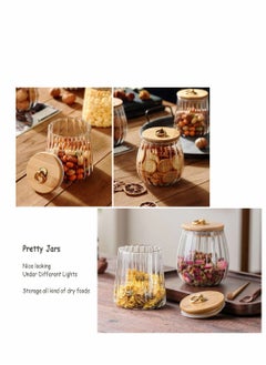 Glass Coffee Nuts Canister Airtight Storage Jar Petal Decorative Container with Bamboo Lid Metal Handle Easy to Grasp 650ml - pzsku/Z0FC201E34261FAABEE39Z/45/_/1670002825/9541fc6c-2f0f-4cb8-8975-0ee25a7d9a1f