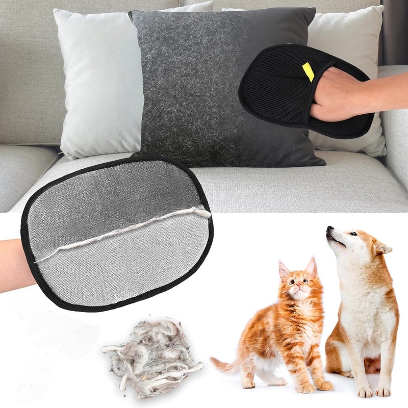Inralimot Pet Hair Removal Tool, Electrostatic Pet Hair Remover,Static Removal Gloves for Pet Hair, Dog and Cat Hair Remover Electrostatic Gloves Set for Couch, Clothes, Car, Carpet, Bed, Furniture - Image 1
