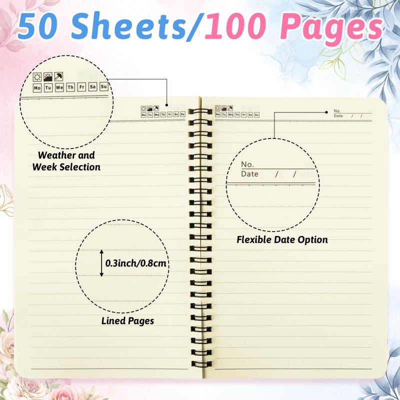 Xqumoi 2 Pack A5 Spanish Christian Spiral Notebooks - Floral Cross Religious Bible Verse Ruled Journal Writing Notebooks Inspirational Gift for Women Christmas Back to School Office Supplies - Image 5