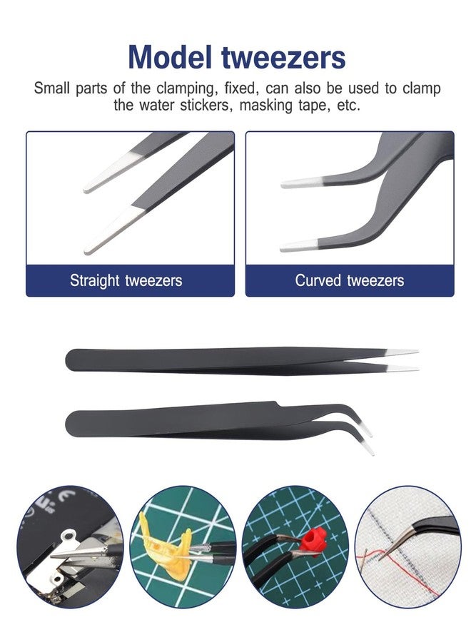 NUDFSY 13PCS Crafting Kit, Electronic Kit, Robotics Kit, Gundam Tool Kit Gundam Modeler Crafting Basic Tools Set Gunpla Tools for Basic Model Building, Repairing and Fixing DIY Crafting Essential Supplies - Image 4