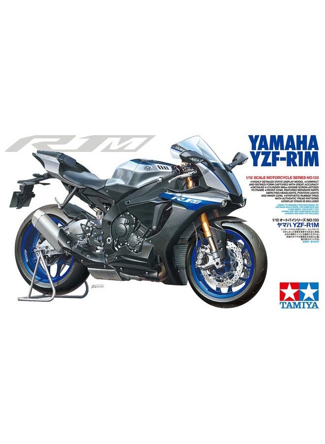 Tamiya TAM14133 Yamaha Vehicle 14133 YZF-R1M Building 1:12 Scale High Fit Plastic Kit Model Motorcycle Assembly Unpainted, Unvarnished, Mittel - Image 2