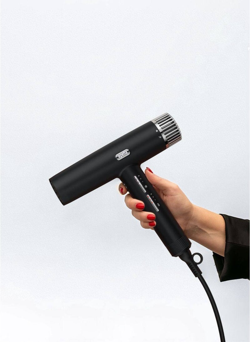 PBS Epelia Professional Hair Dryer – 110,000 RPM Turbo Motor for Fast Drying & Anti-Frizz Finish - Image 2