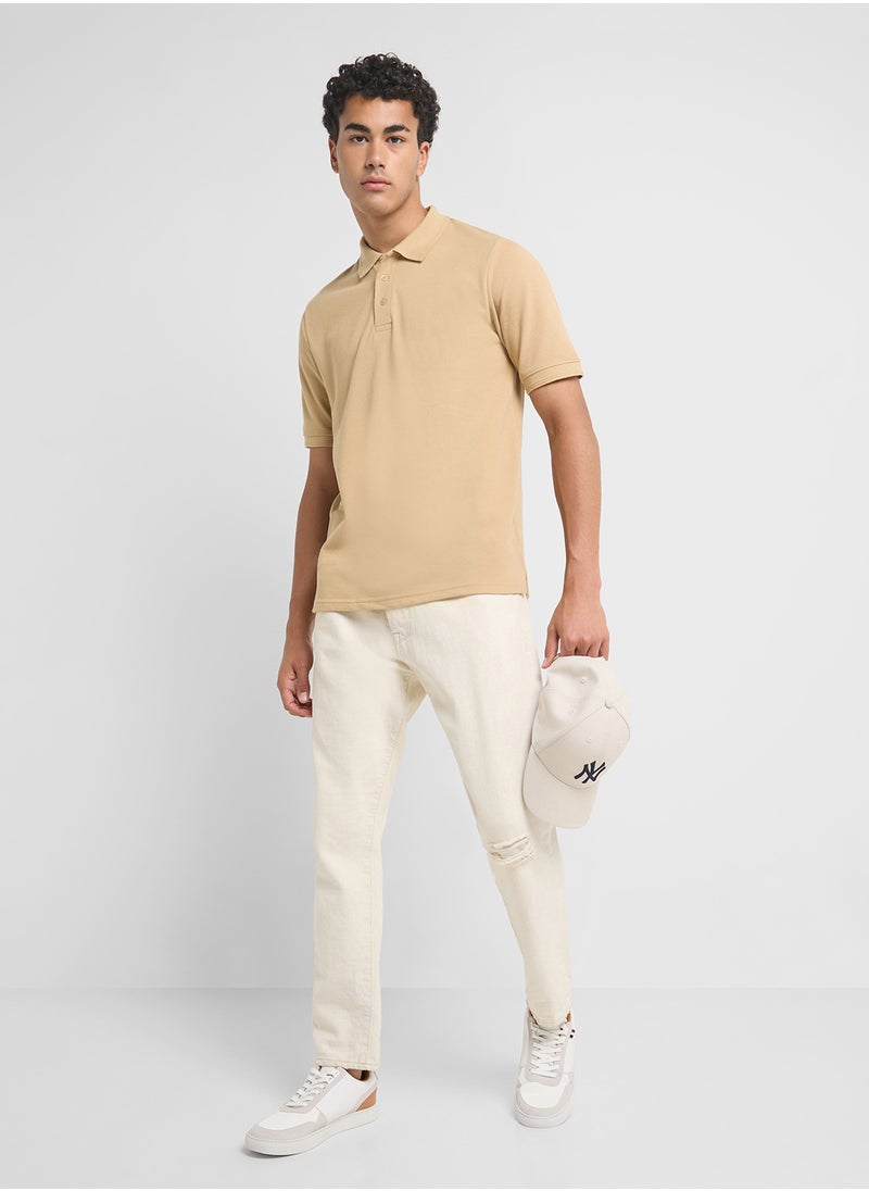 Seventy Five Basics Essential Pique Polo Shirt  - Image 4