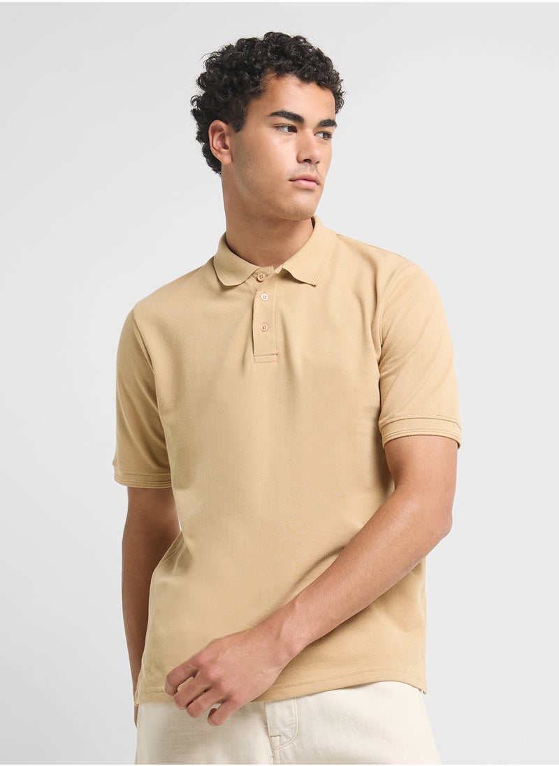 Seventy Five Basics Essential Pique Polo Shirt  - Image 1
