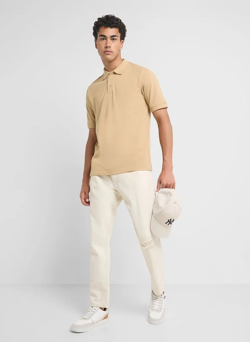 Seventy Five Basics Essential Pique Polo Shirt