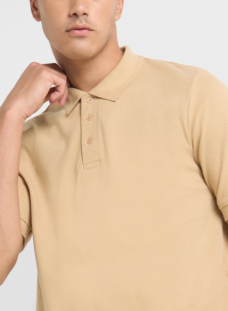 Seventy Five Basics Essential Pique Polo Shirt