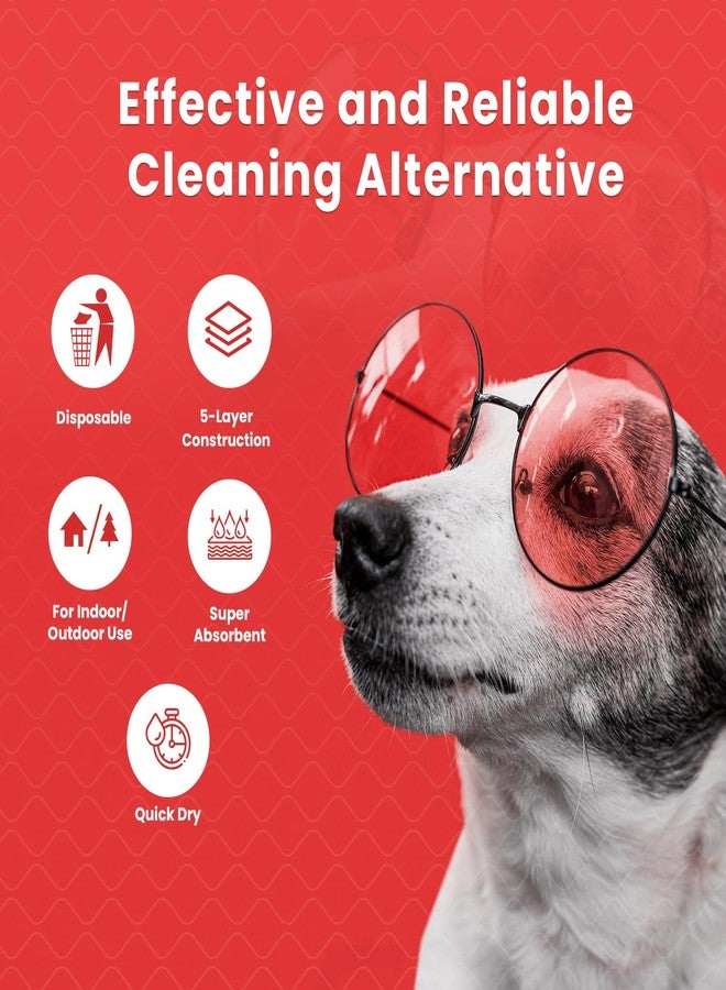 PUPPEE فوط تدريب الحيوانات الأليفة PUPPEE للكلاب والقطط والجراء والحيوانات الأليفة، فوط فائقة الامتصاص للبول | مدرب على التبول والتبرز | فوط تدريب على استخدام المرحاض، مدرب على استخدام المرحاض للحيوانات الأليفة والجراء | مقاومة للماء بنسبة 100% وغير قابلة للانزلاق - 60 × 45 سم (متوسط) - عبوة من قطعتين (50 قطعة) - Image 3