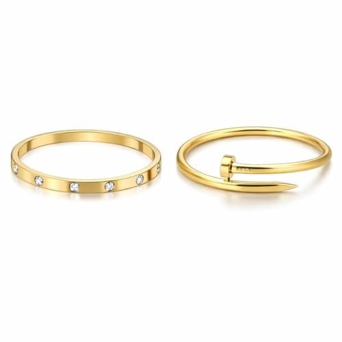 MEENAZ bracelet for women Bangles for women Stylish Bracelets for girls gold Kada for Woman Accessories Anti Tarnish Jewellery Stainless Steel Valentine gifts Combo 2 pcs girlfriend lovers 36 - Image 5