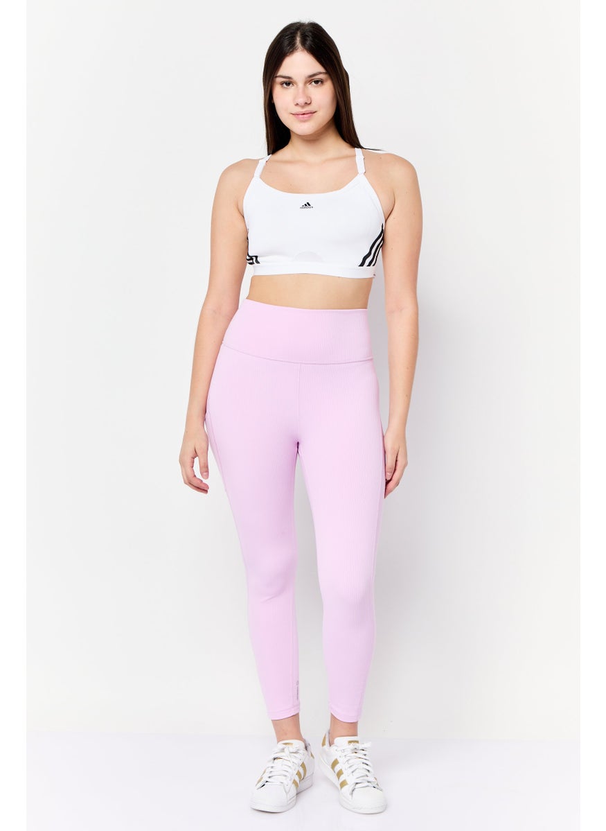 Adidas - Women Tight Fit Training Leggings, Lavender - Image 1