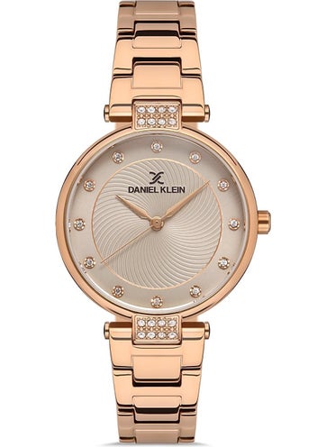 DANIEL KLEIN New Model Women's Rose Color Stone Wristwatch + Gift Bracelet  - Image 3