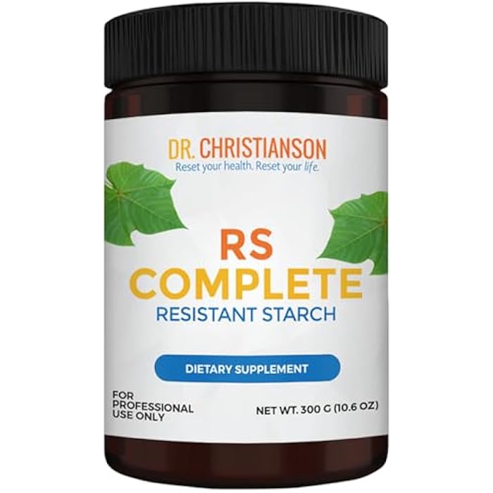 Dr. Christianson RS Complete - RS2 Resistant Starch Supplement Powder with Organic Green Banana Flour - Non-GMO + Dairy-Free Fiber Powder Supplement - The Metabolism Reset Diet (30 Servings / 300g) - Image 1