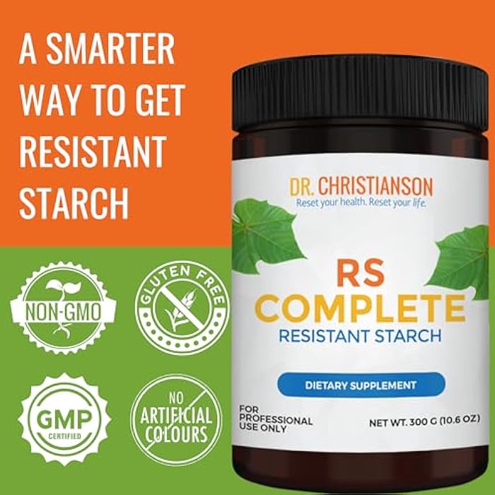 Dr. Christianson RS Complete - RS2 Resistant Starch Supplement Powder with Organic Green Banana Flour - Non-GMO + Dairy-Free Fiber Powder Supplement - The Metabolism Reset Diet (30 Servings / 300g) - Image 3