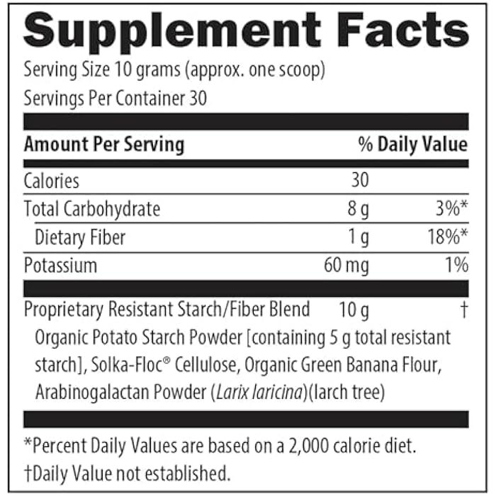 Dr. Christianson RS Complete - RS2 Resistant Starch Supplement Powder with Organic Green Banana Flour - Non-GMO + Dairy-Free Fiber Powder Supplement - The Metabolism Reset Diet (30 Servings / 300g) - Image 2